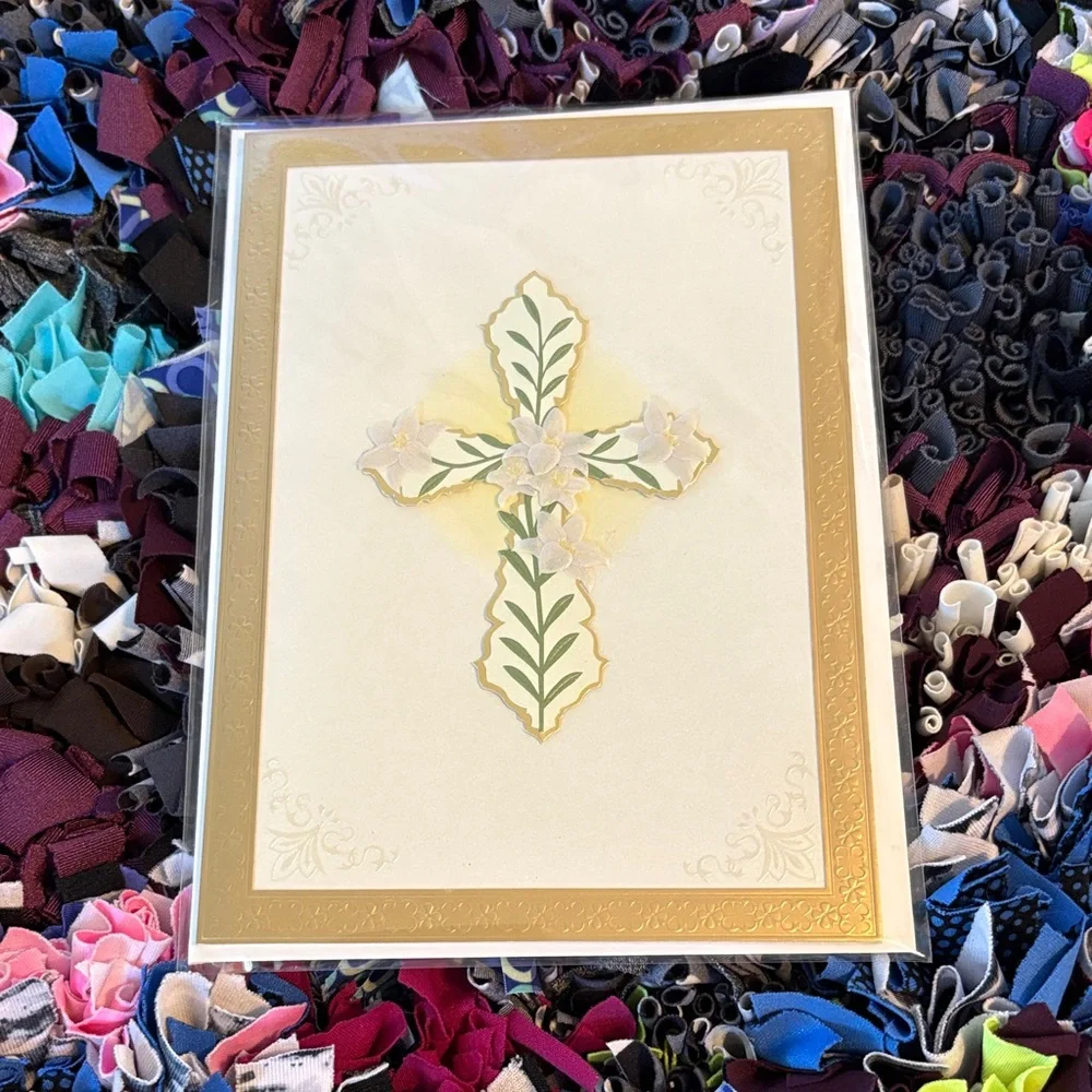 🆕Papyrus 3D Cross Sympathy Greeting Card
